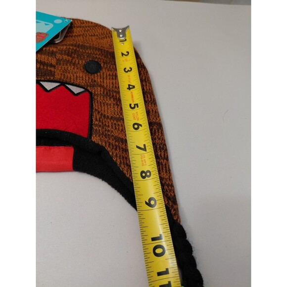 New With Tags Domo Kun Knit Trapper Hat Fleece Lined Beanie Kids One Size - Picture 7 of 8